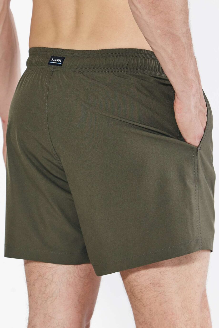 Short liso con cintura a contratono