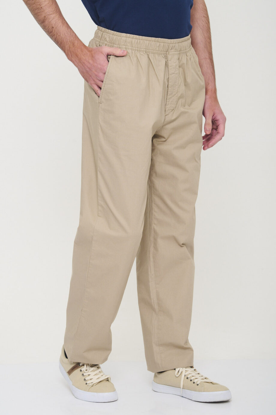 Pantalón náutico regular fit de poplin