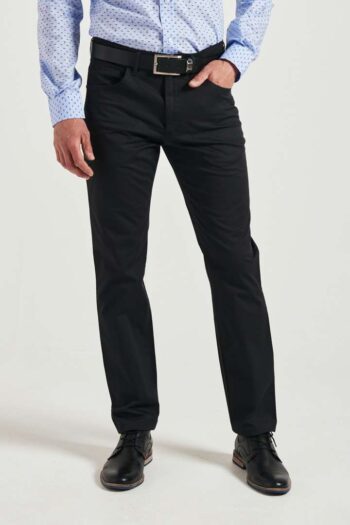 Pantalón corte jean recto de piqué liviano
