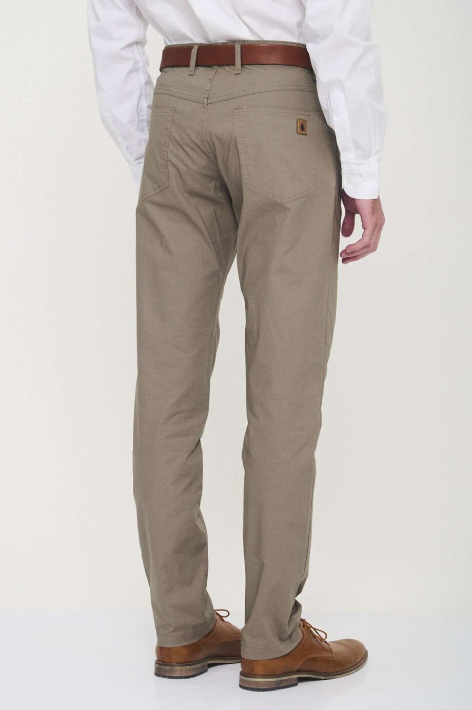 Pantalon corte jean regular de poplín