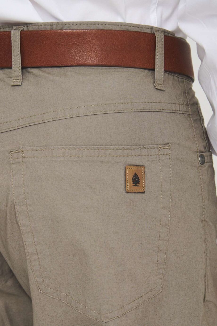 Pantalon corte jean regular de poplín