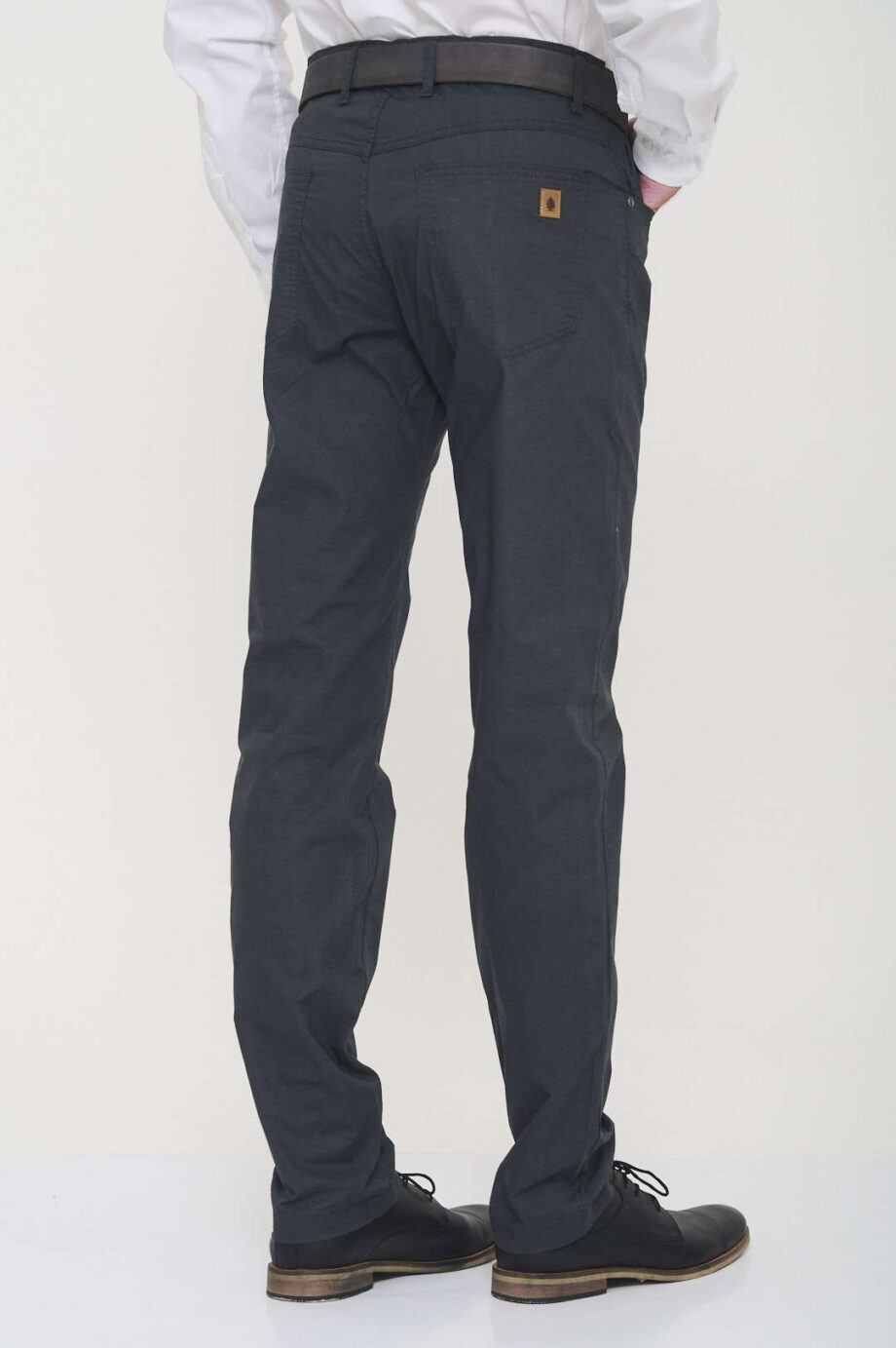 Pantalon corte jean regular de poplín