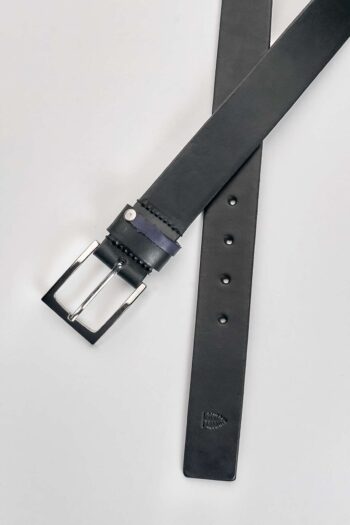 Cinto de cuero con pasador combinado