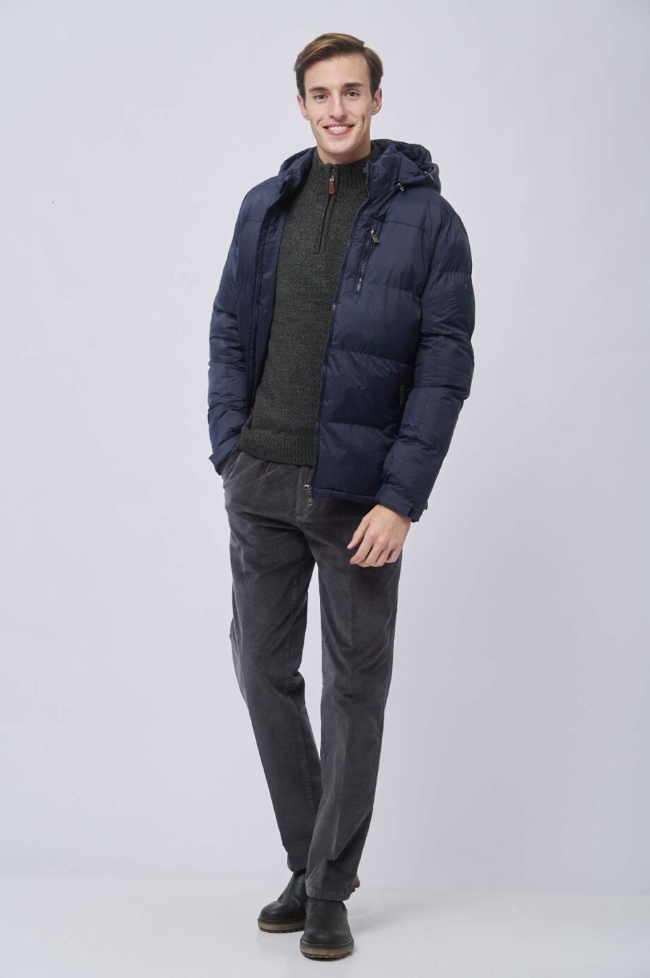 Campera canelón con capucha