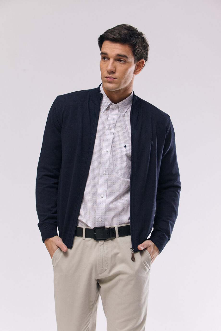 Campera clasica tejida