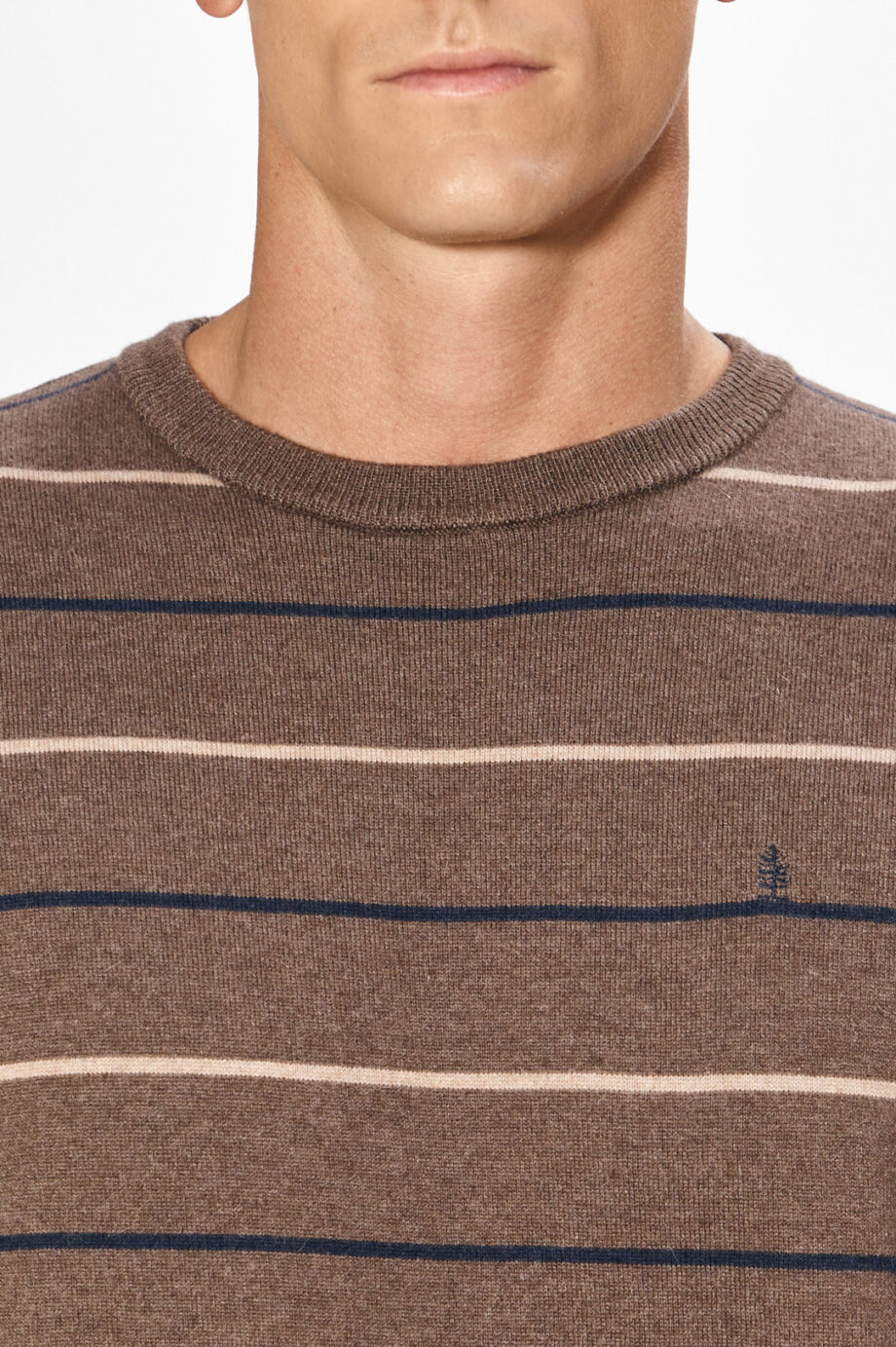 Sweater cuello O a rayas