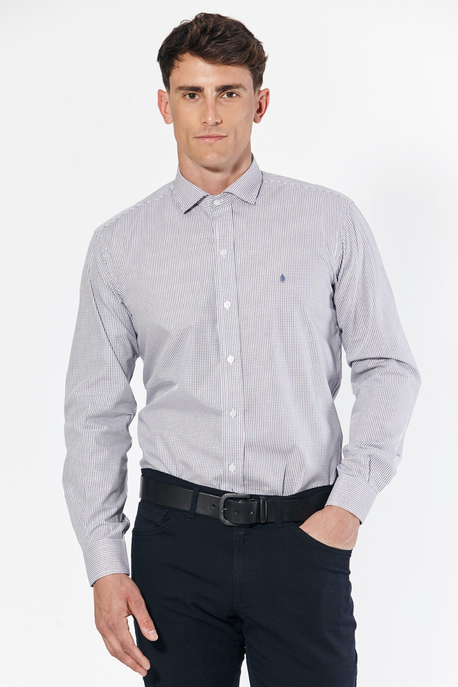 Camisa slim fit a cuadros