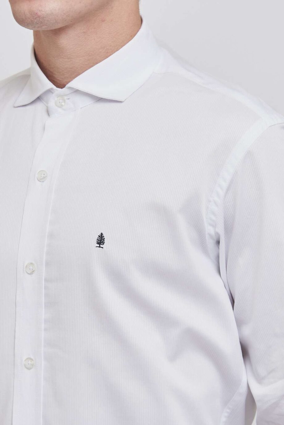 Camisa slim fit estampada de algodón