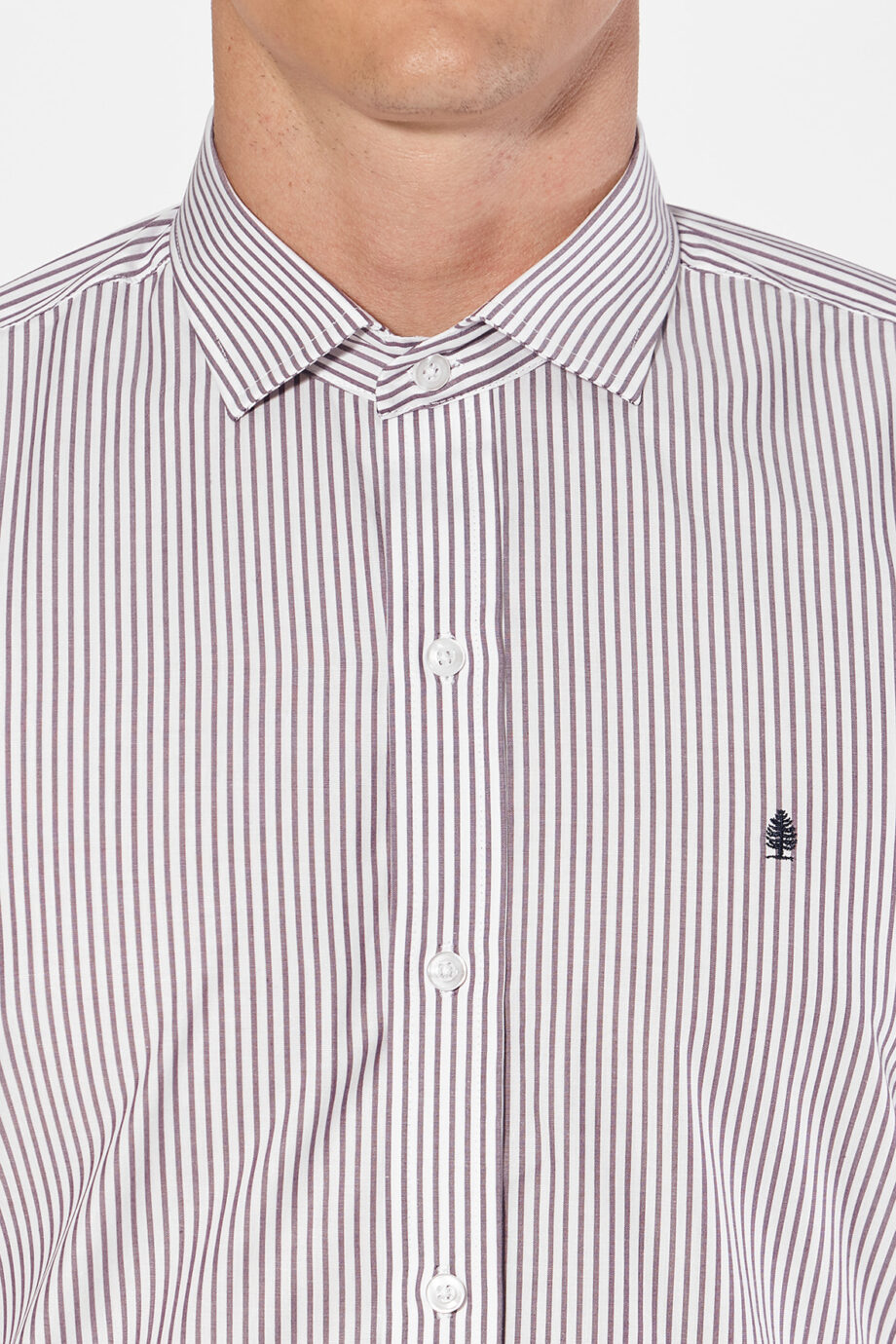 Camisa slim fit a rayas