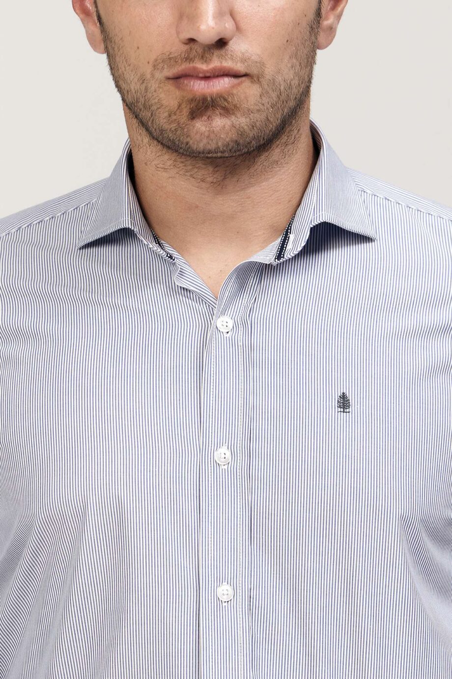Camisa slim fit a rayas