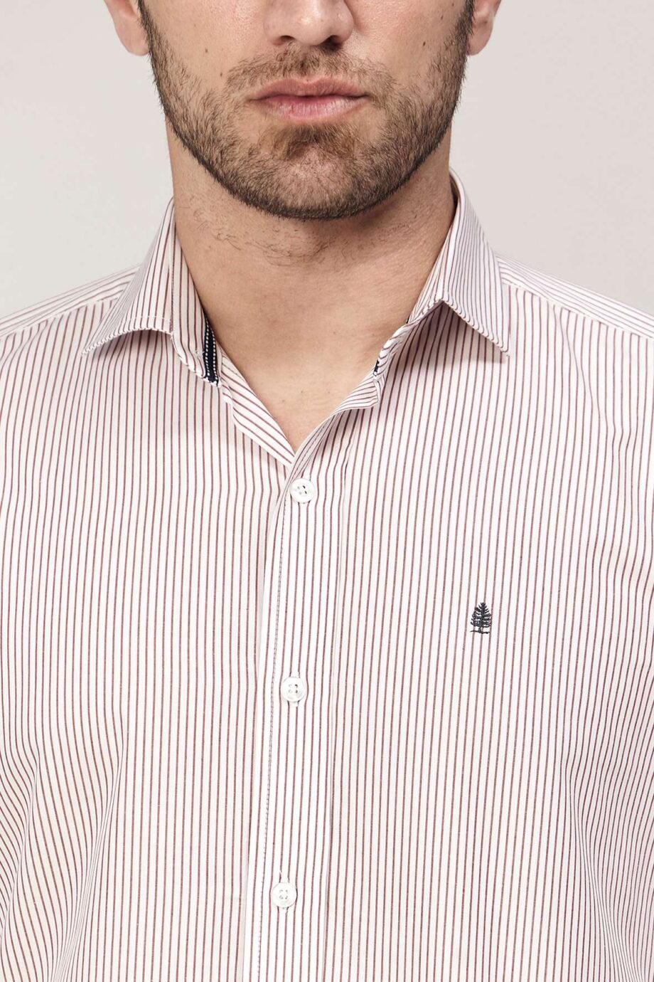 Camisa slim fit a rayas