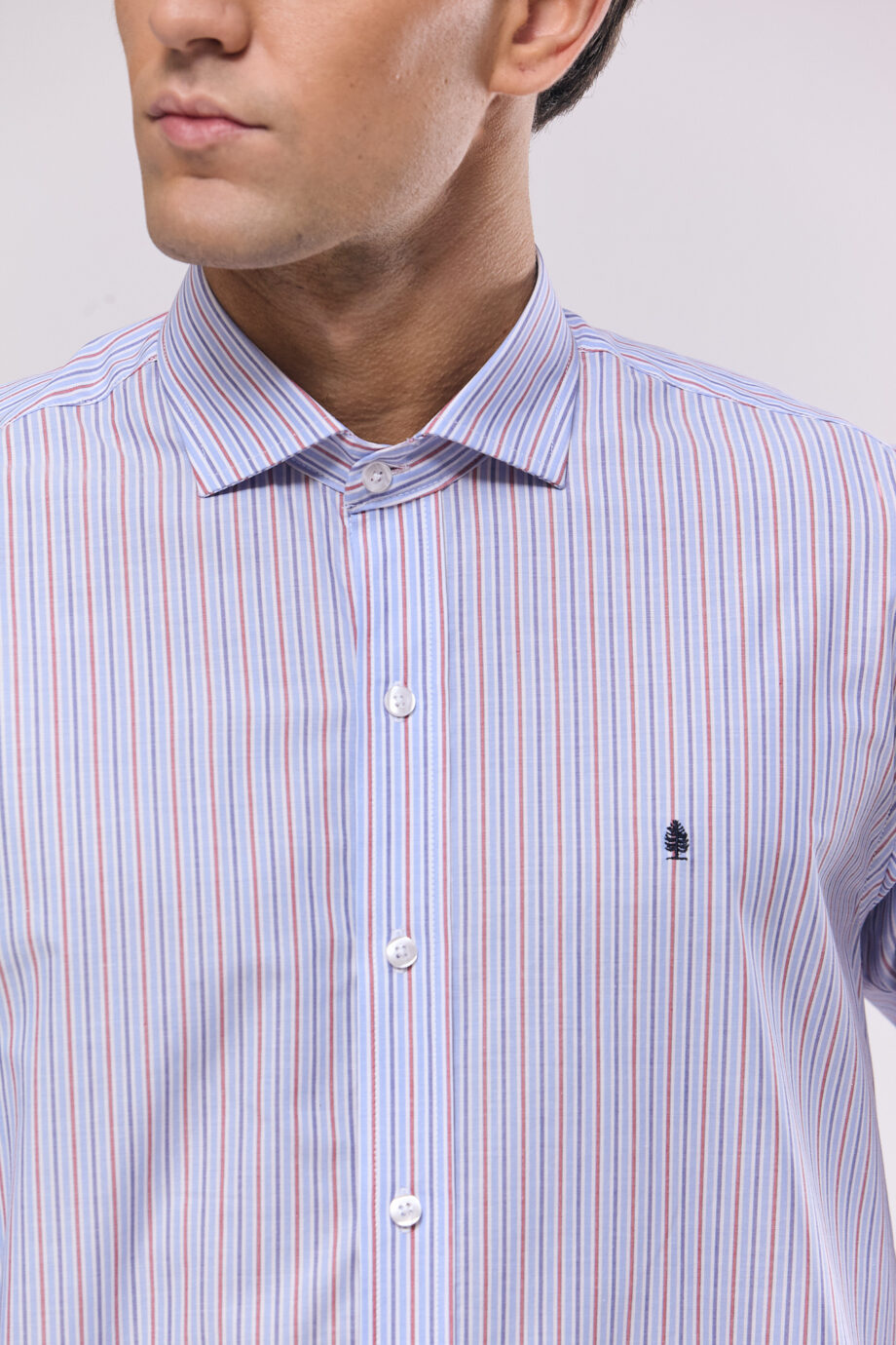 Camisa slim fit a rayas