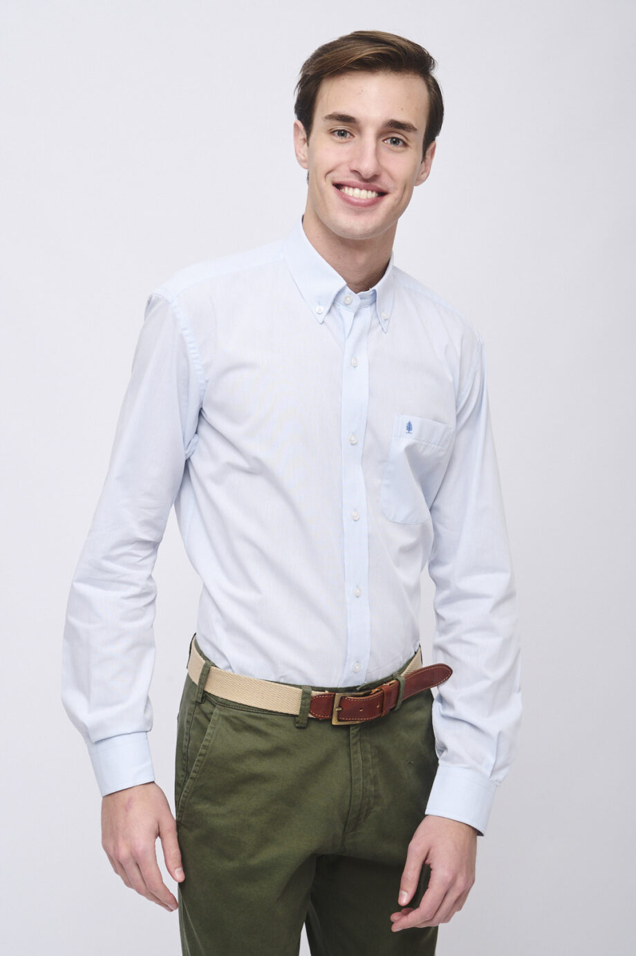 Camisa regular fit de mico oxford