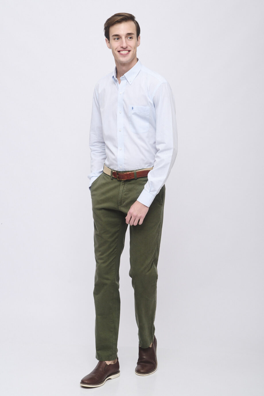 Camisa regular fit de mico oxford