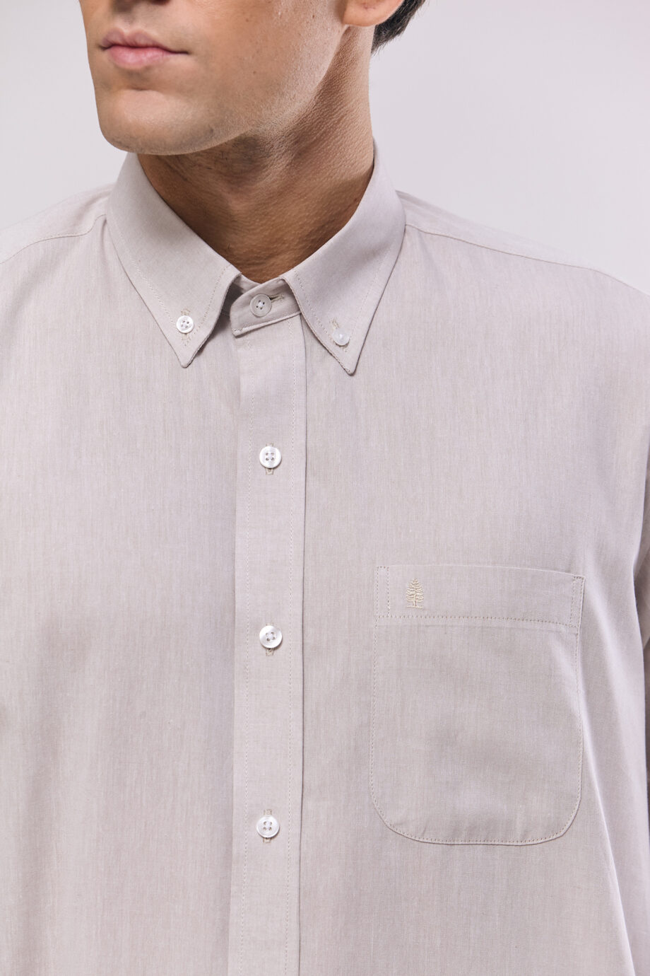Camisa regular fit de mico oxford