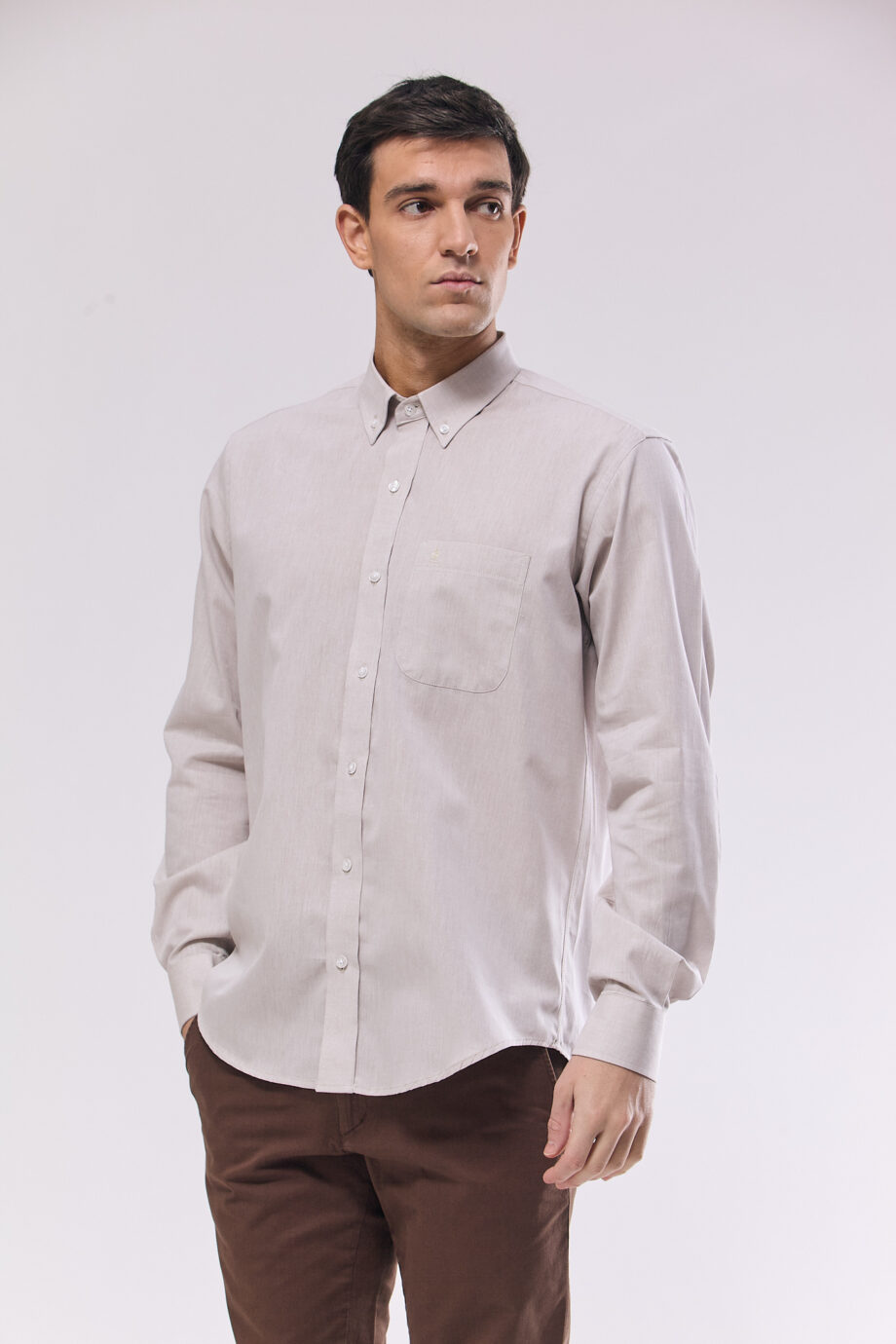 Camisa regular fit de mico oxford