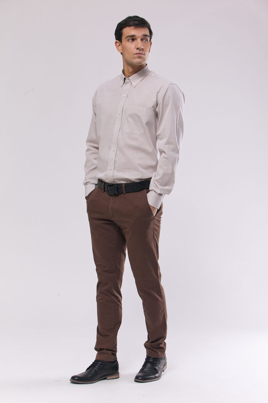 Camisa regular fit de mico oxford