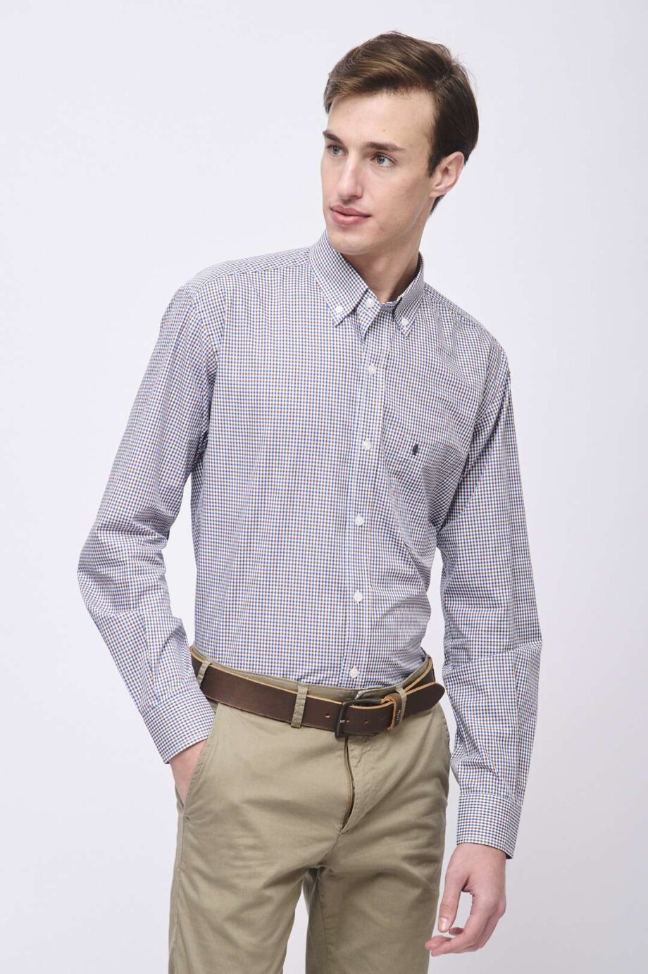 Camisa regular fit a cuadros
