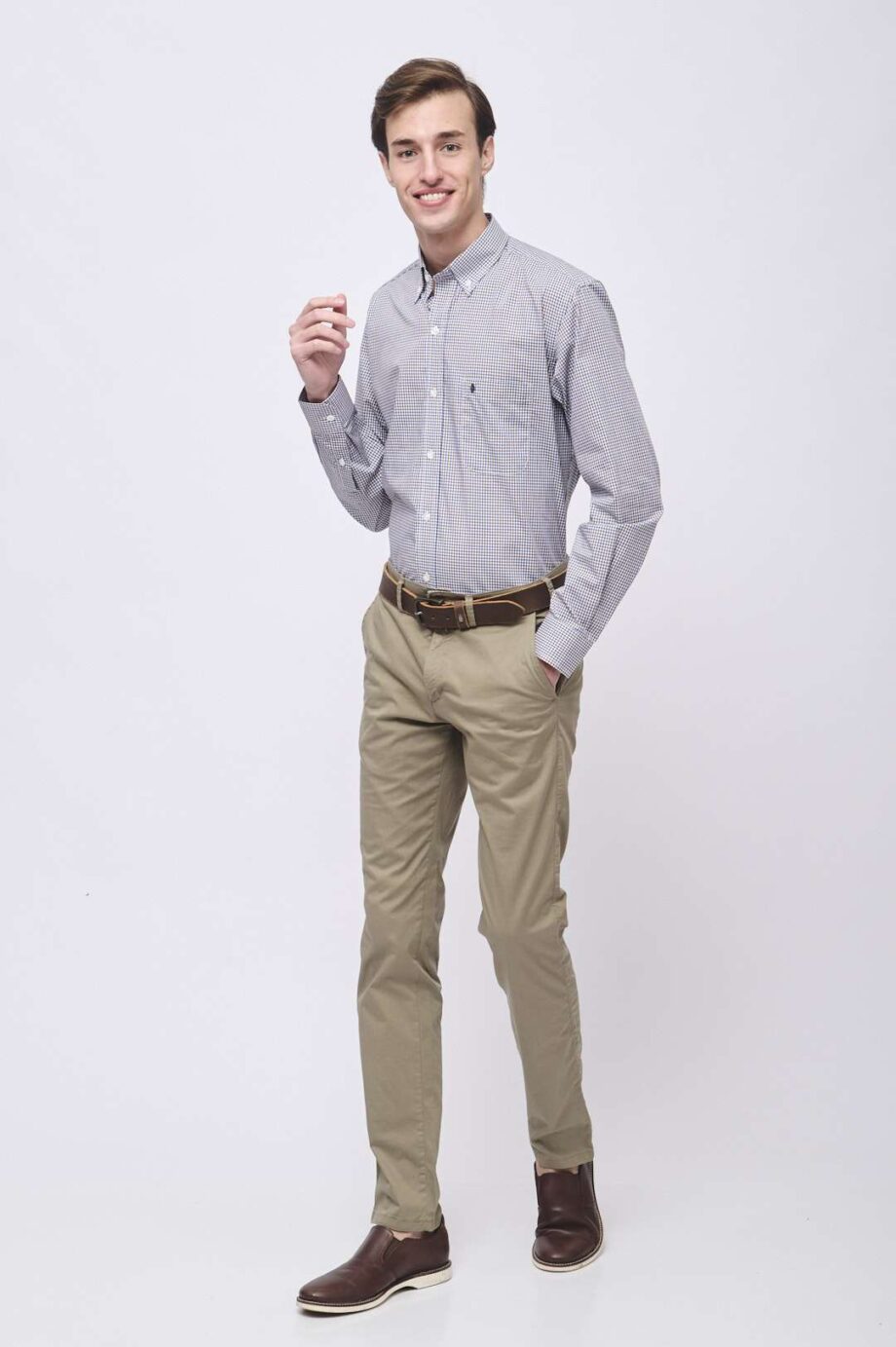 Camisa regular fit a cuadros