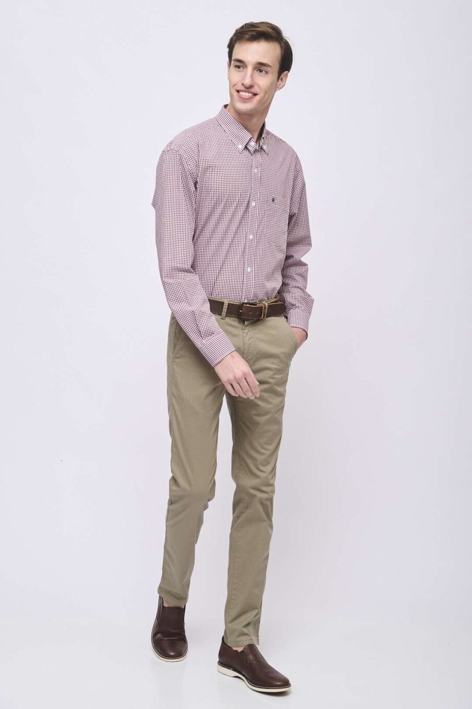 Camisa regular fit a cuadros