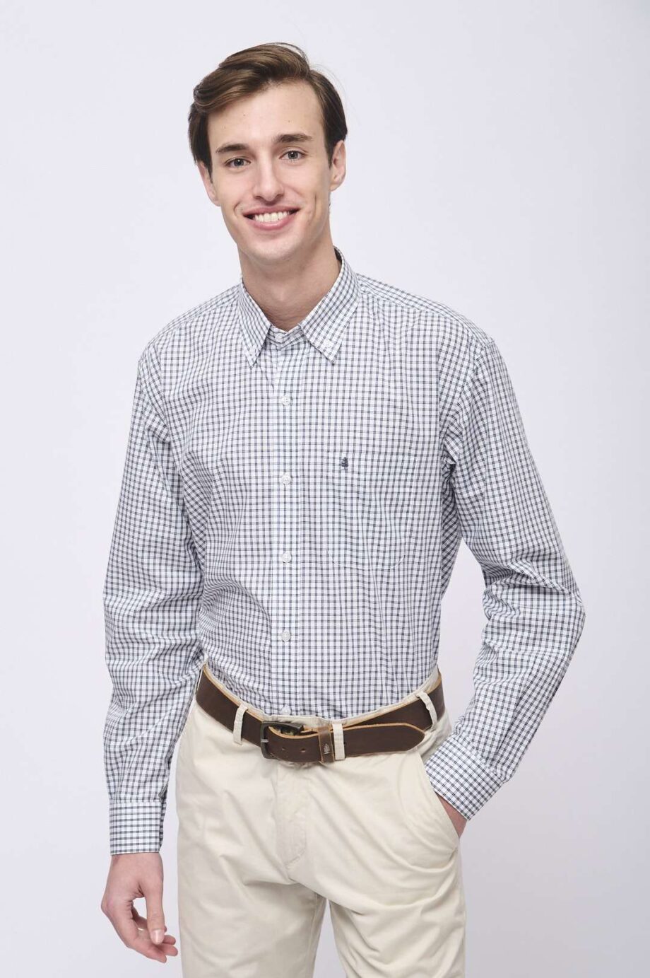 Camisa regular fit a cuadros