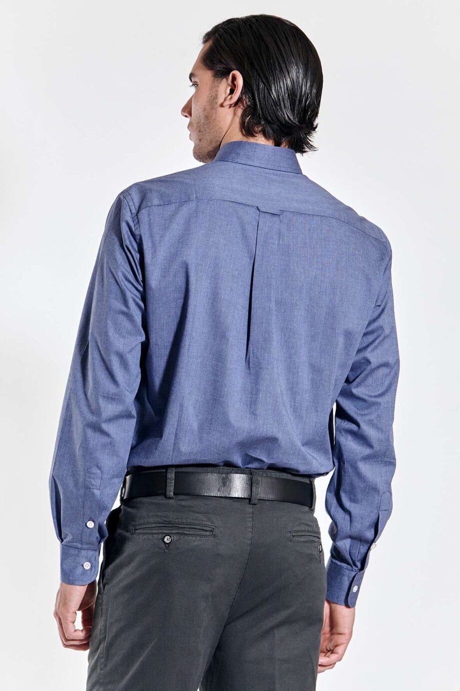 Camisa regular fit de algodón fil a fil