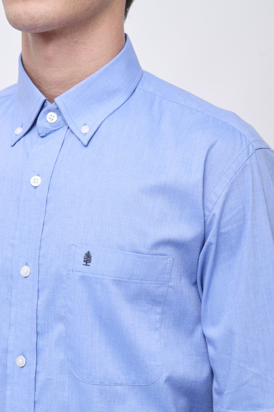 Camisa regular fit de algodón fil a fil