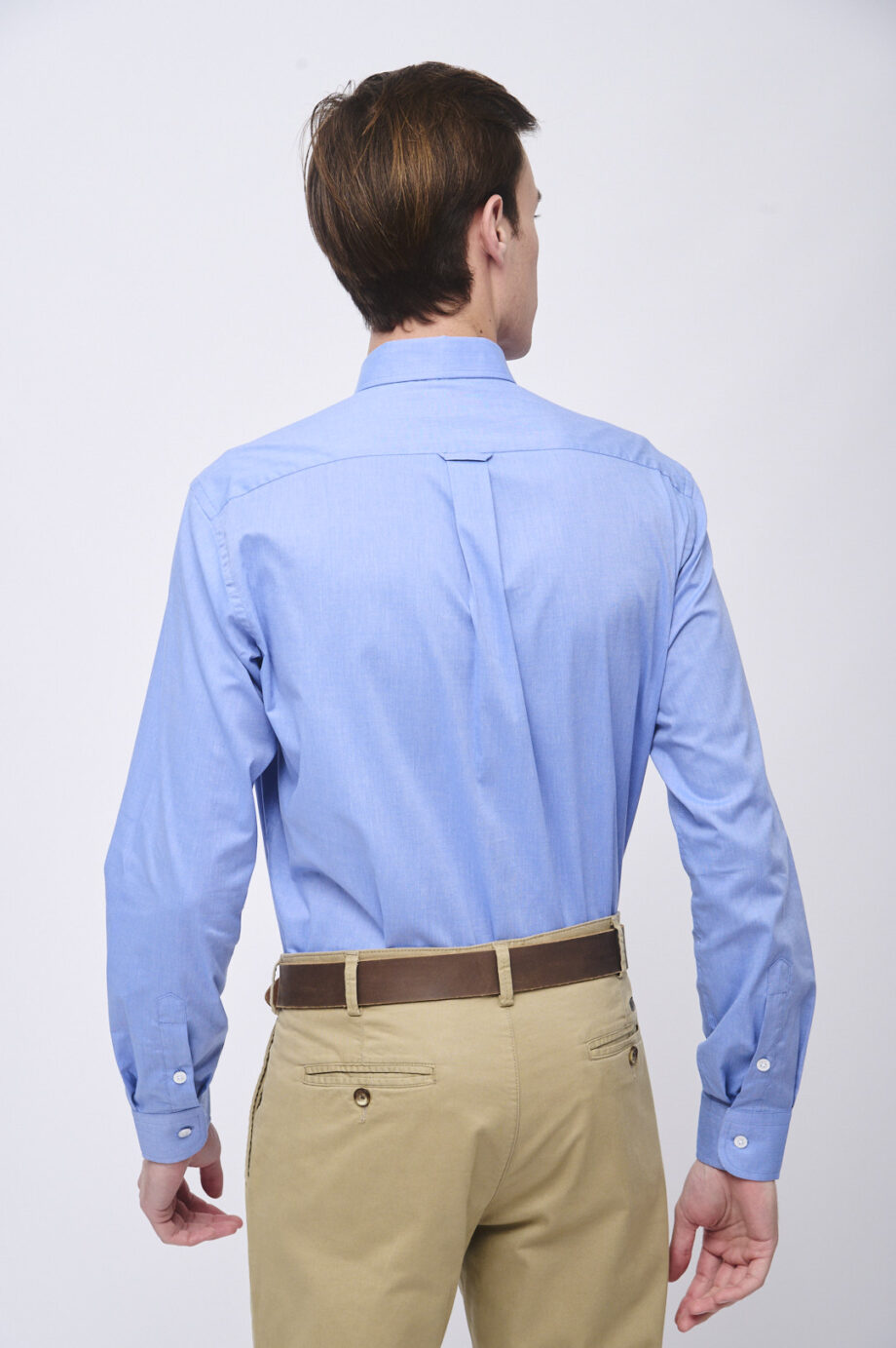 Camisa regular fit de algodón fil a fil