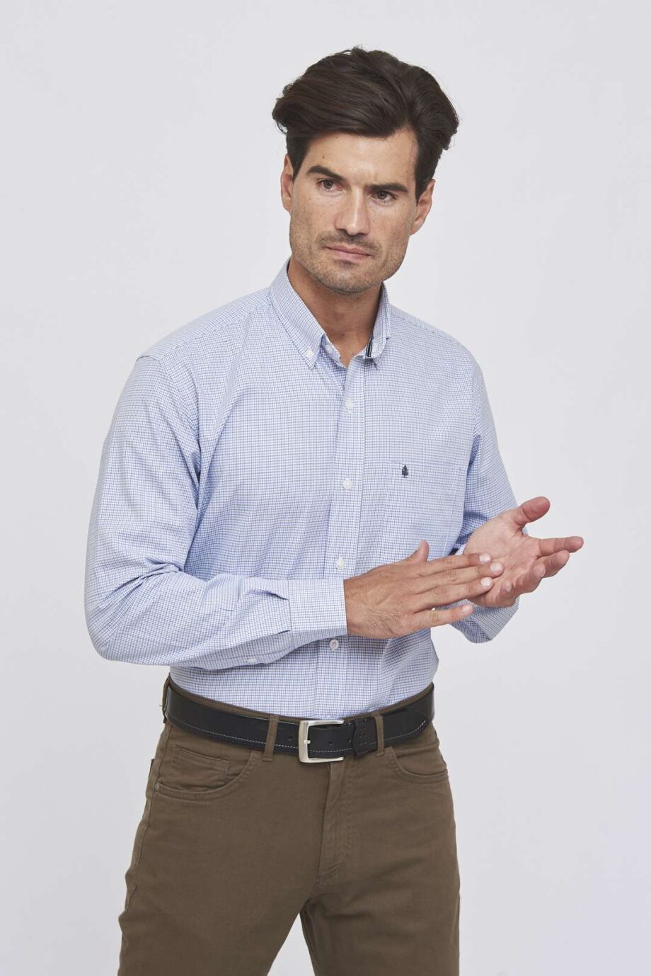 Camisa regular fit jacquard fantasía