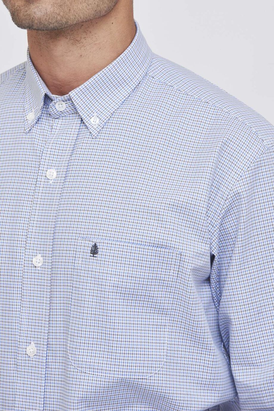 Camisa regular fit jacquard fantasía
