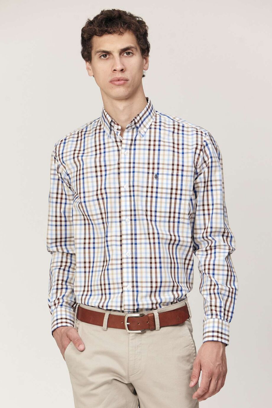 Camisa regular fit a cuadros