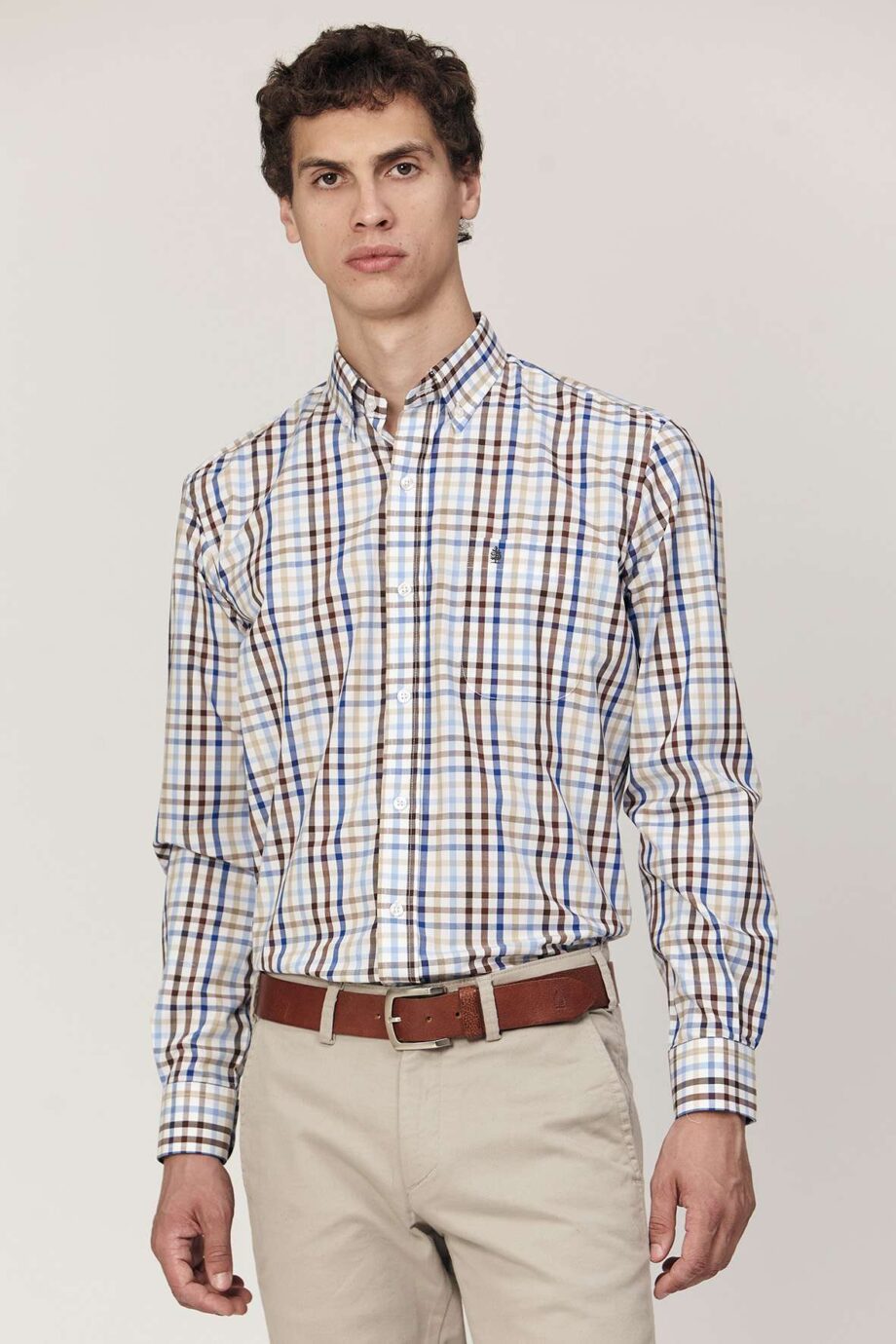 Camisa regular fit a cuadros