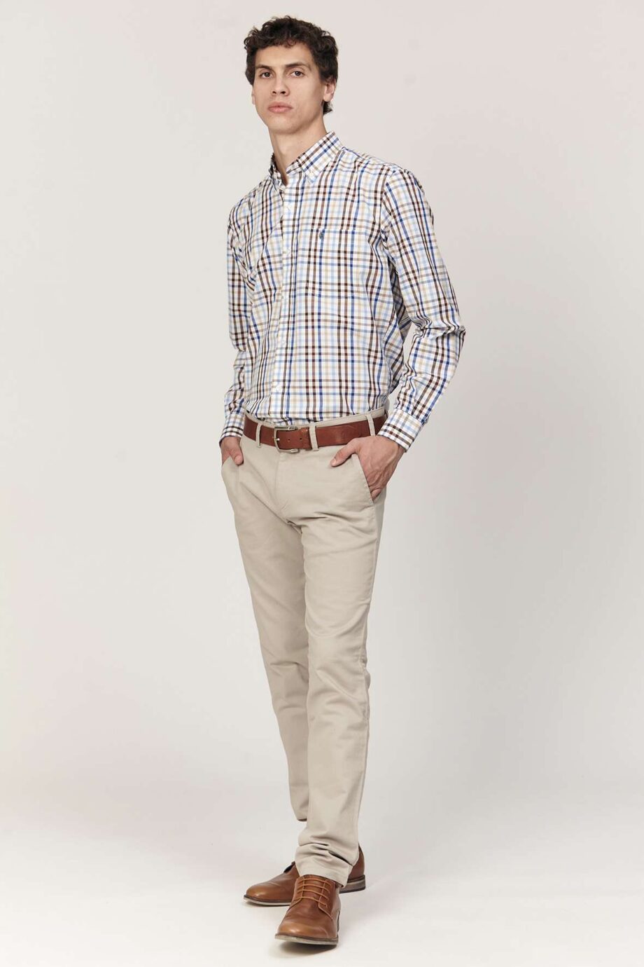 Camisa regular fit a cuadros