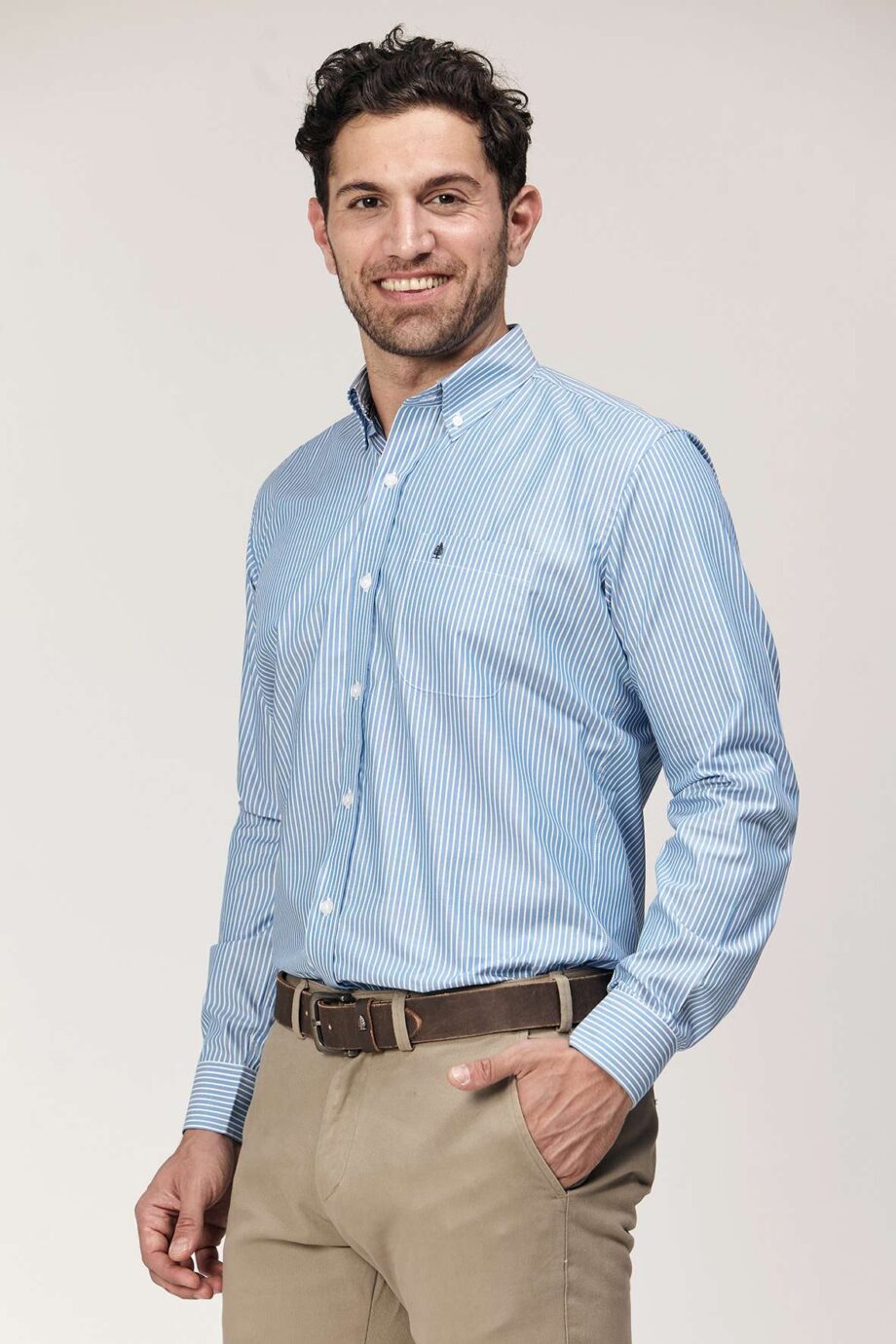 Camisa regular fit a rayas