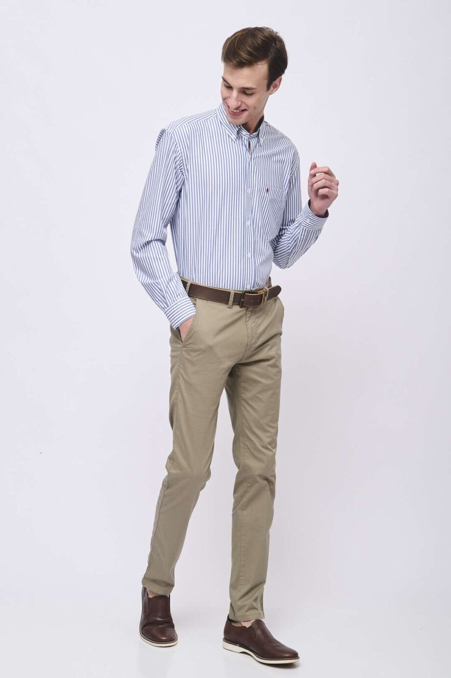 Camisa regular fit a rayas