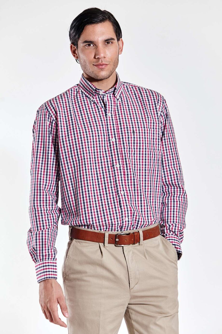 Camisa regular fit a cuadros