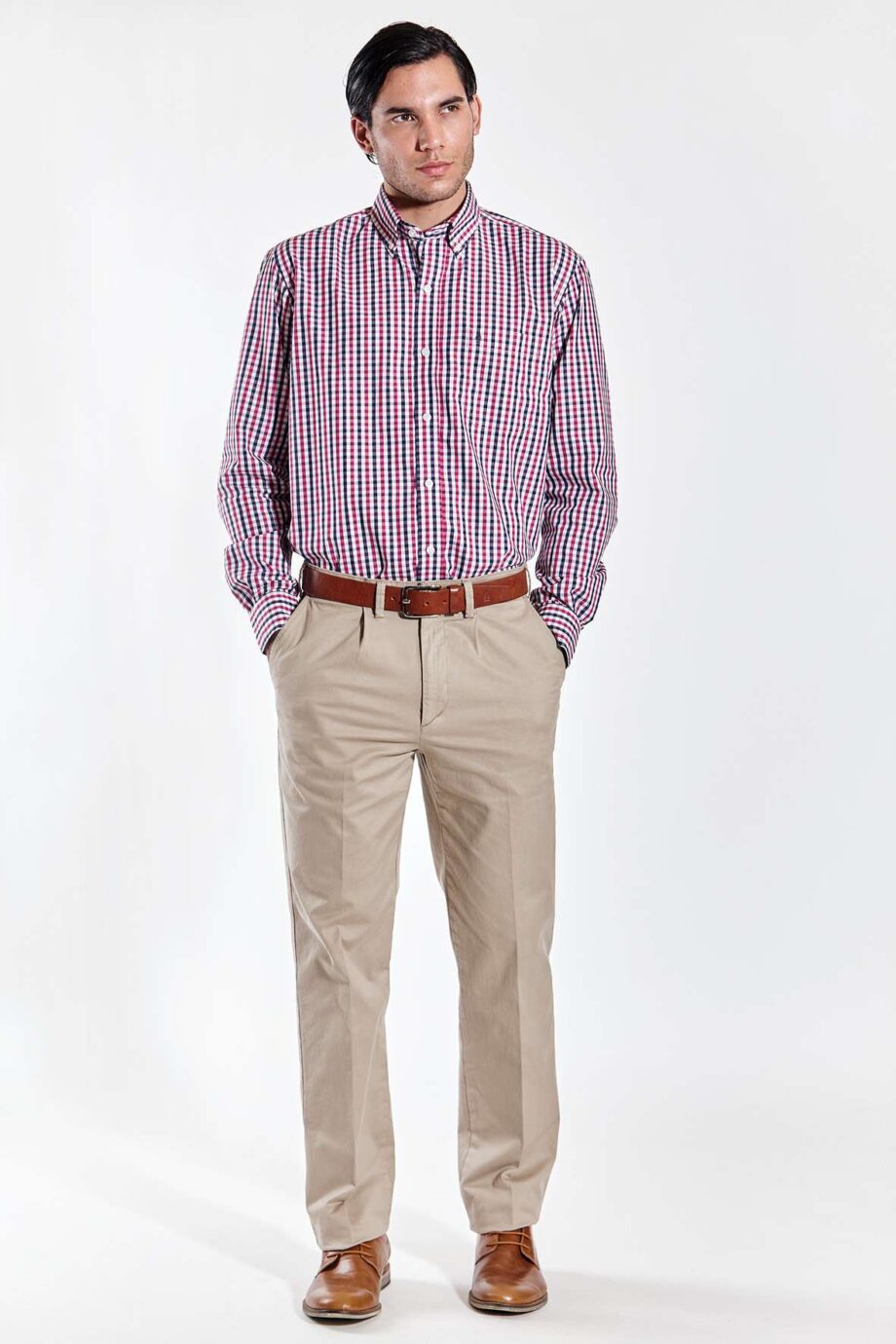 Camisa regular fit a cuadros