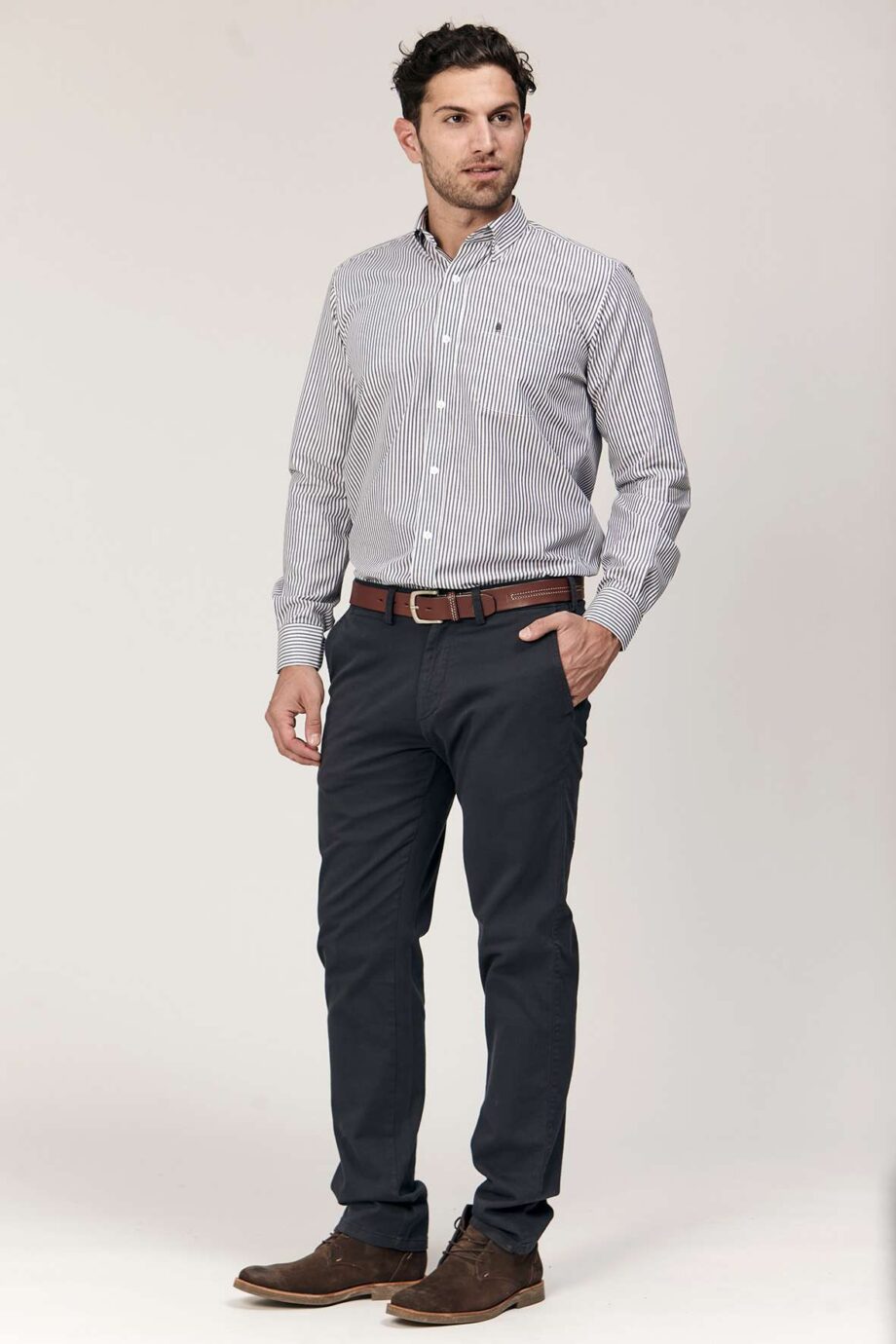 Camisa regular fit a rayas