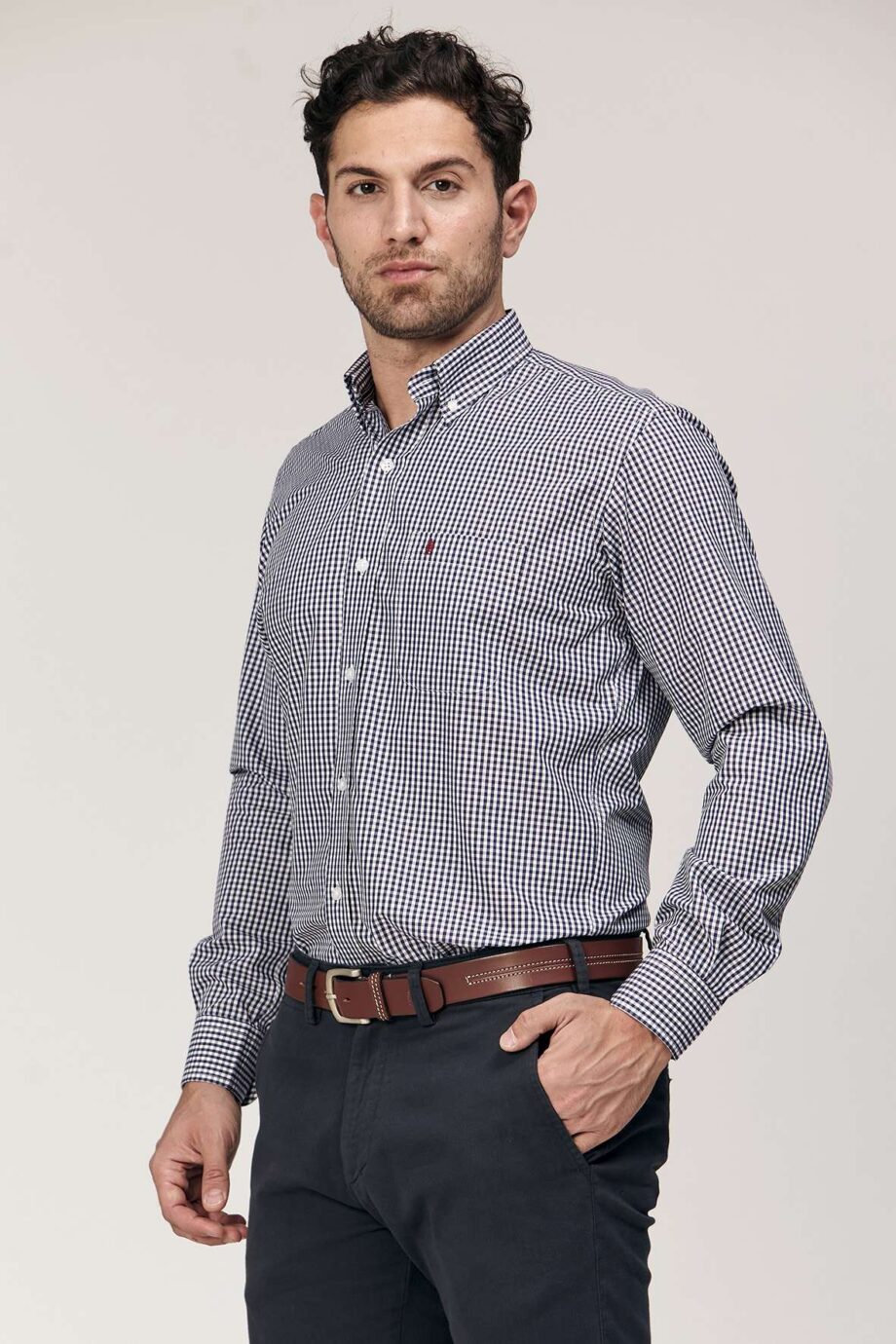 Camisa regular fit a cuadros