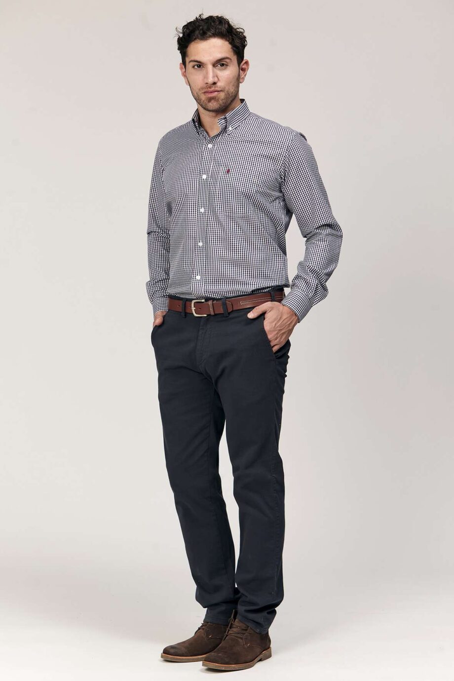 Camisa regular fit a cuadros