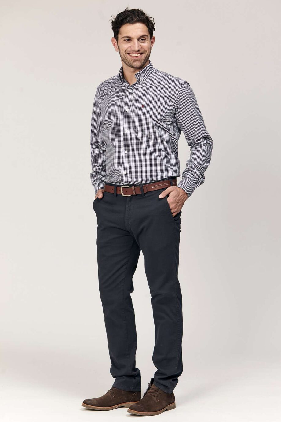 Camisa regular fit a cuadros