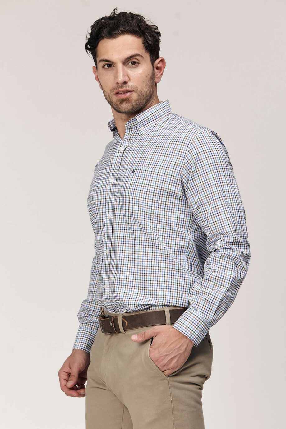 Camisa regular fit a cuadros