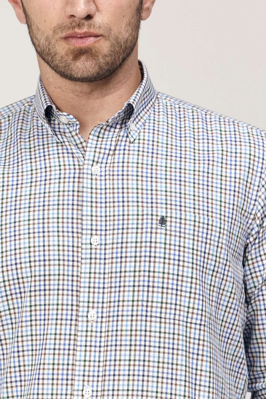 Camisa regular fit a cuadros
