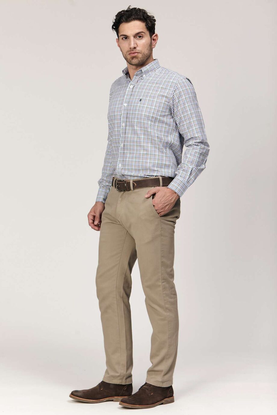 Camisa regular fit a cuadros