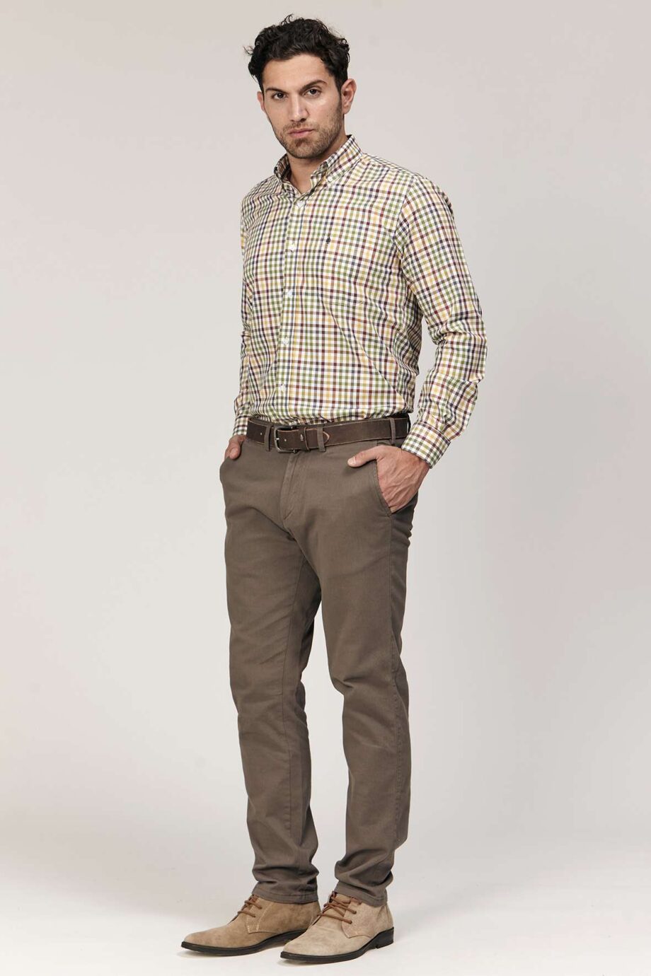 Camisa regular fit a cuadros