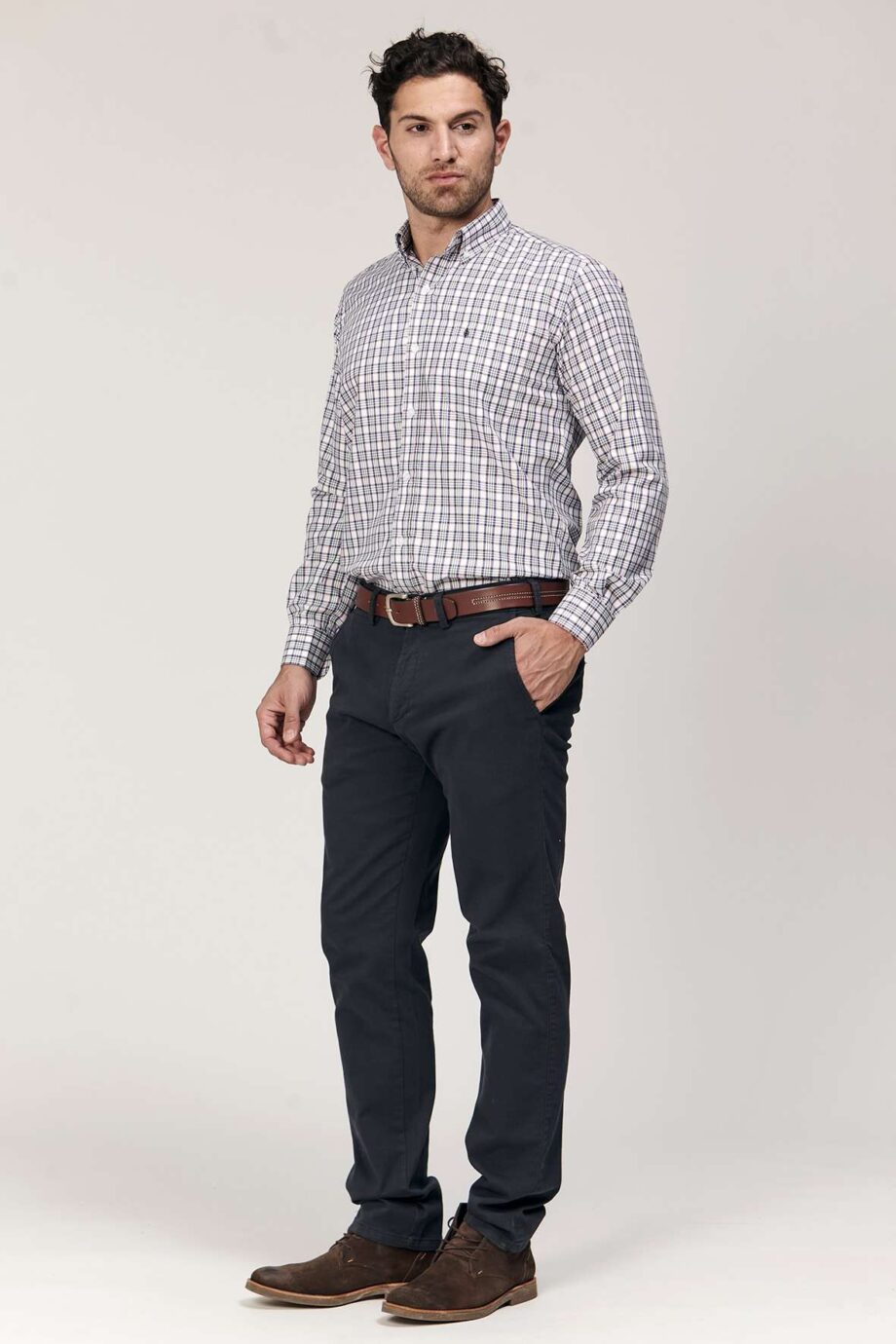 Camisa regular fit a cuadros