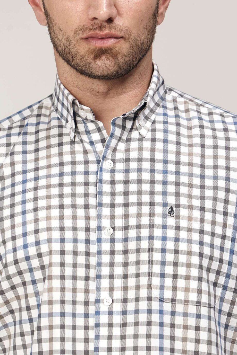 Camisa regular fit a cuadros