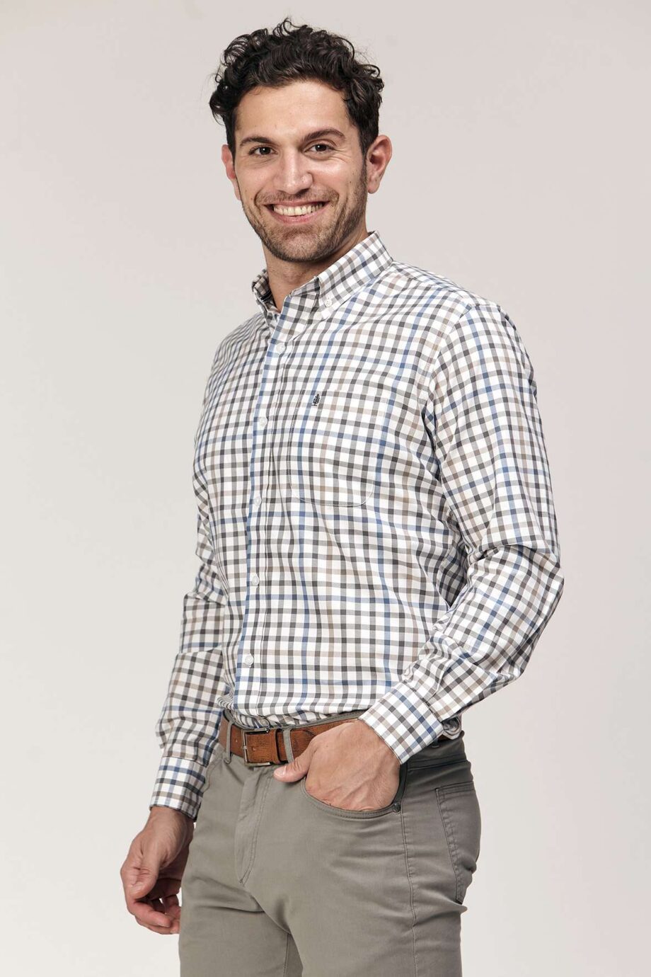 Camisa regular fit a cuadros
