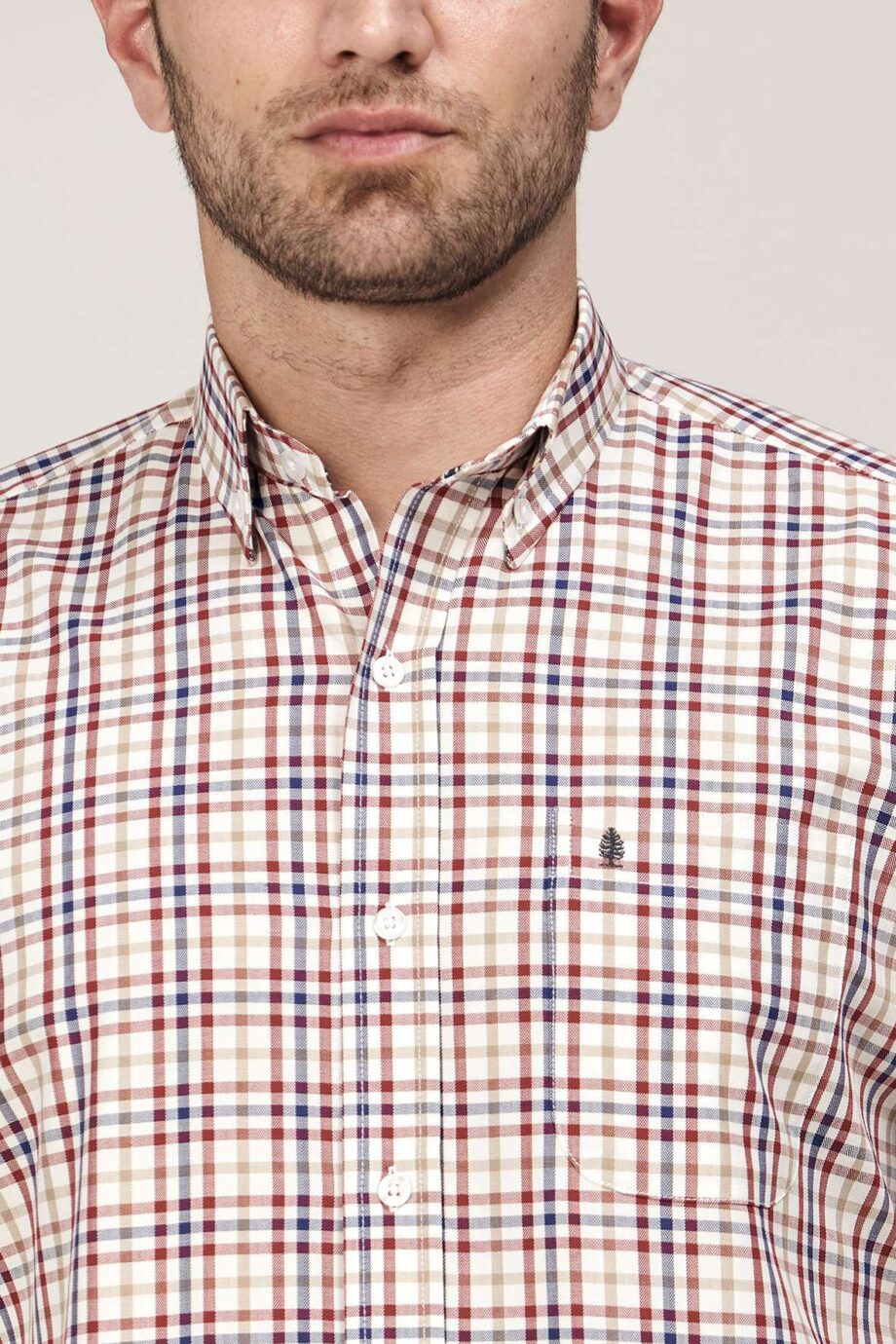 Camisa regular fit a cuadros