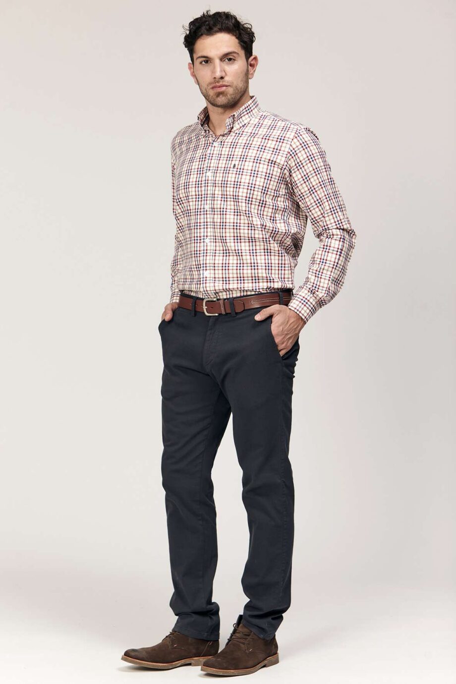 Camisa regular fit a cuadros